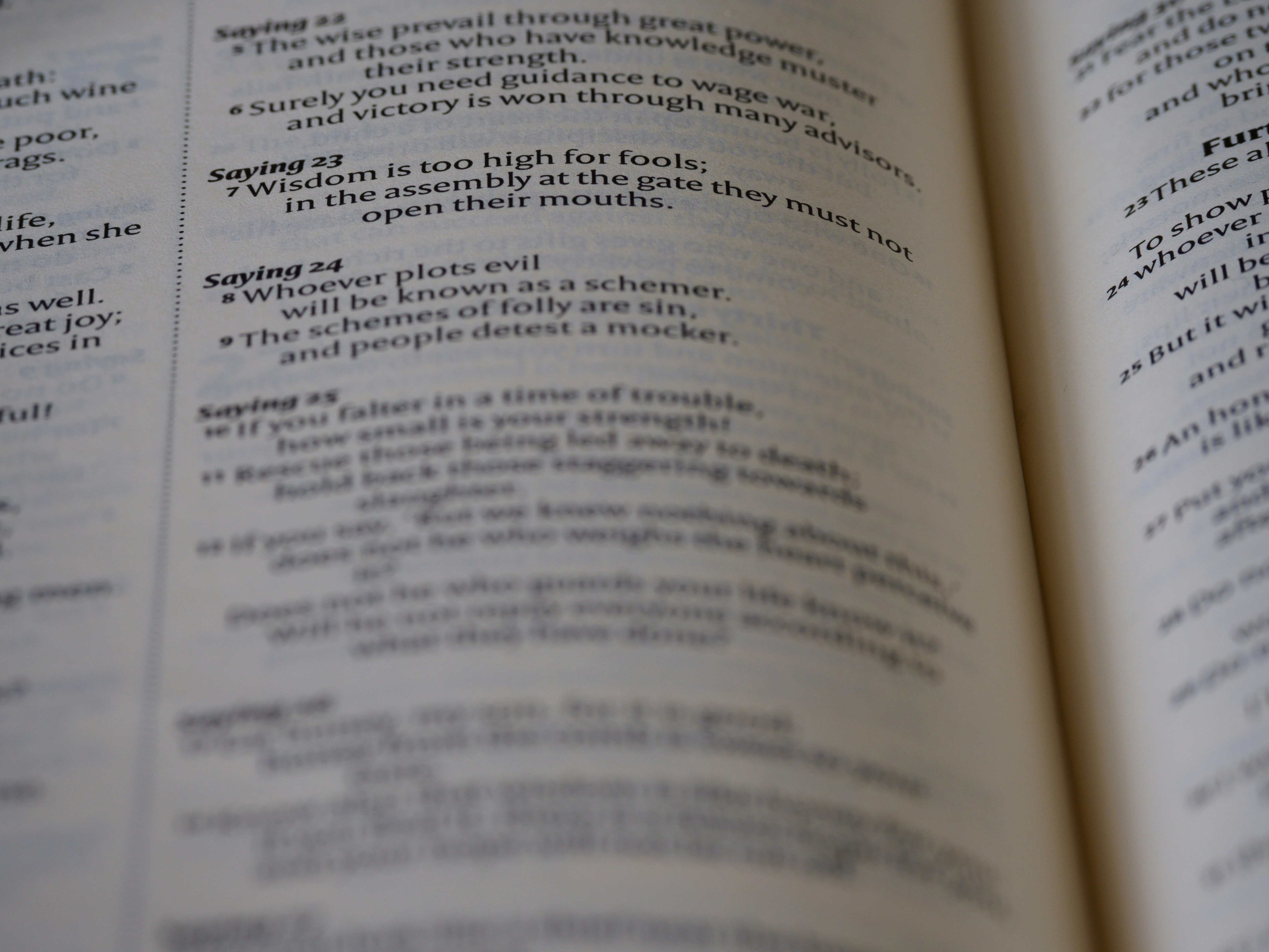 an open book with text