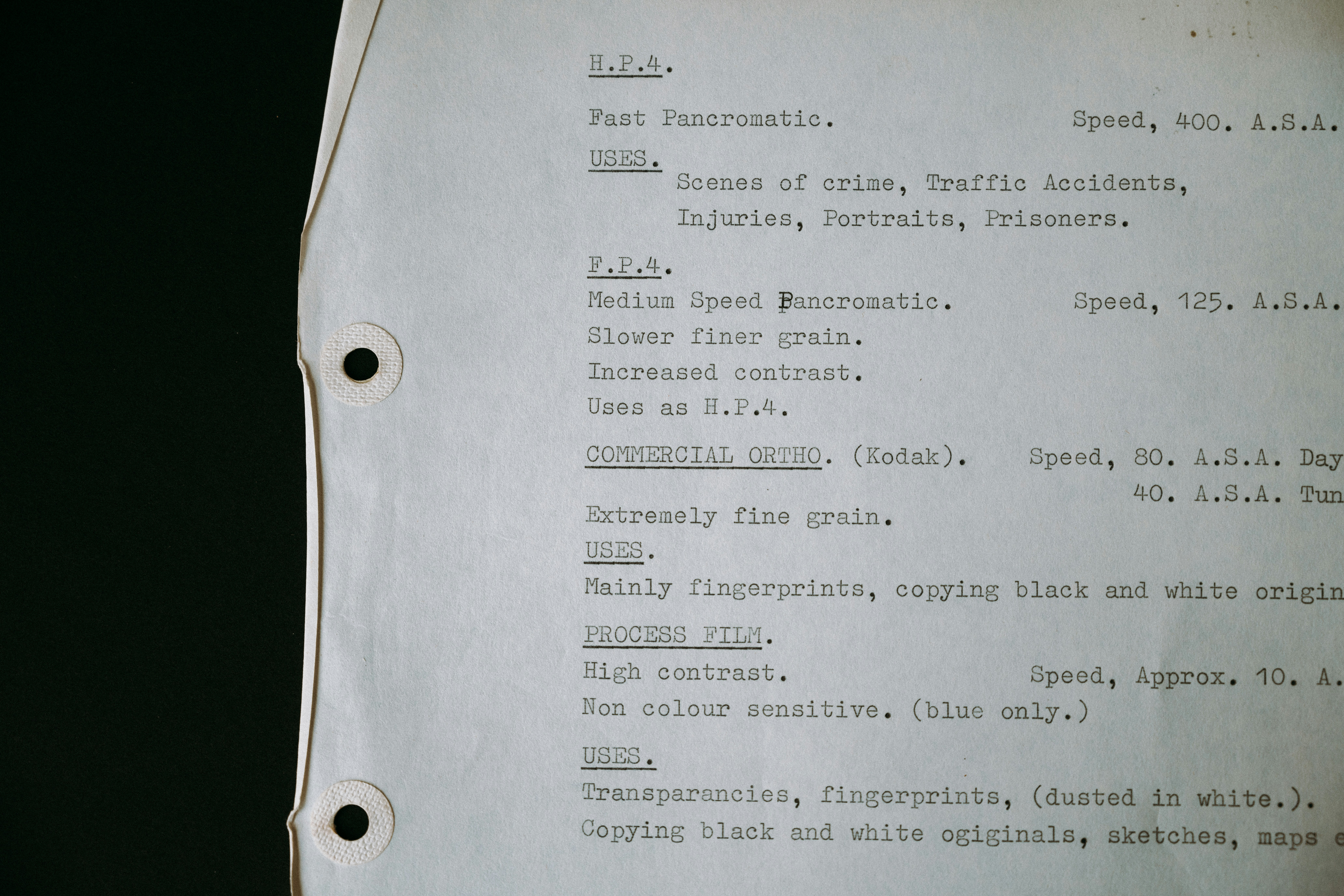 white printer paper with black text