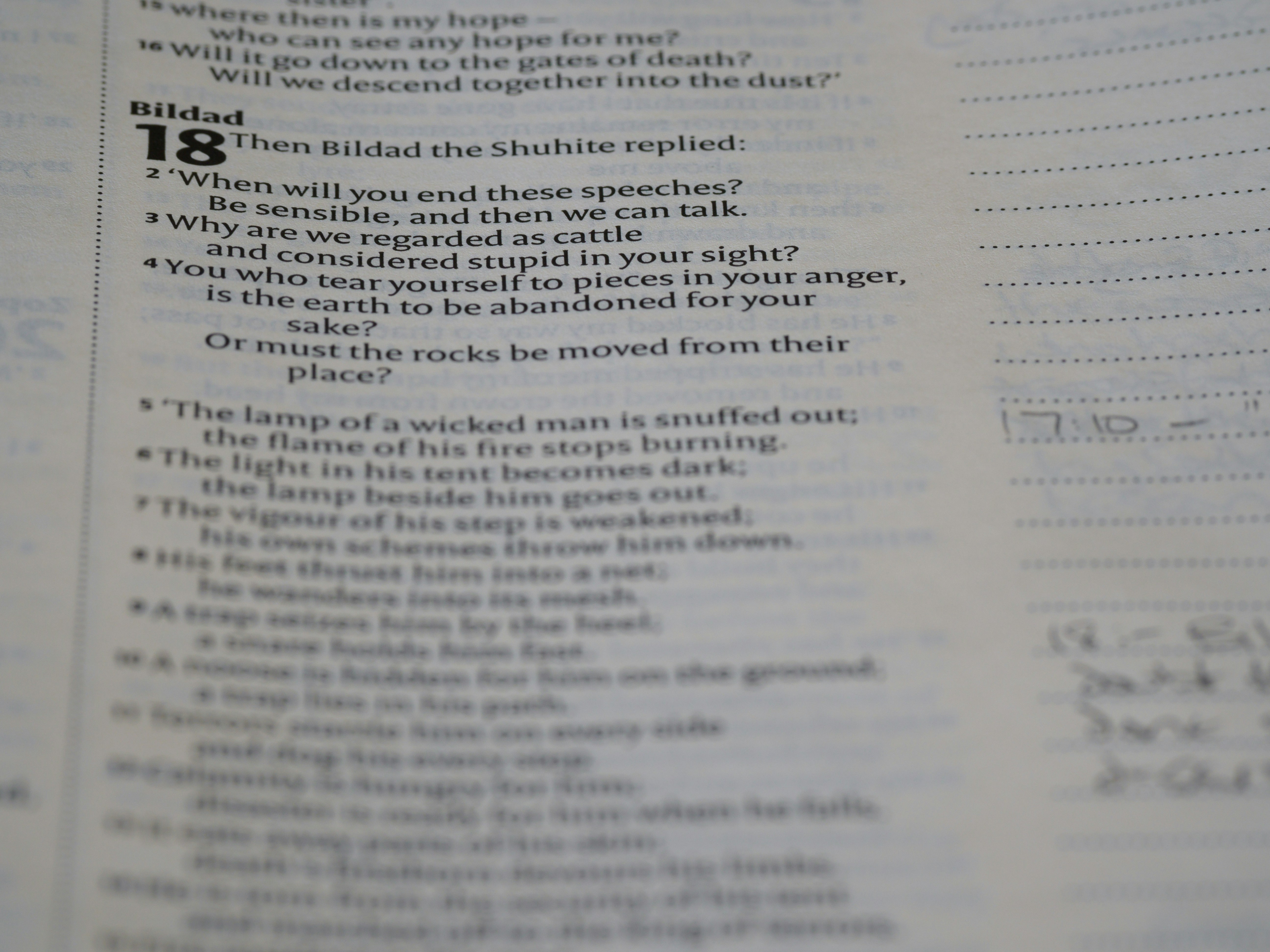 Close up, bokeh, macro, blur, blurred background, close focus, bible, old testament, hebrew bible, christian, judaism, history, text, reading, bible study, devotions, text, NIV, New International Version, type, typography, canon, christianity, holy scripture, holy bible, scripture, old testament, hebrew bible, esther, tanakh, ketuvim, book of job, job, אִיּוֹב, theodicy, satan, the accuser, הַשָּׂטָן,
by School Play Scripts a close up of a book with a page in it