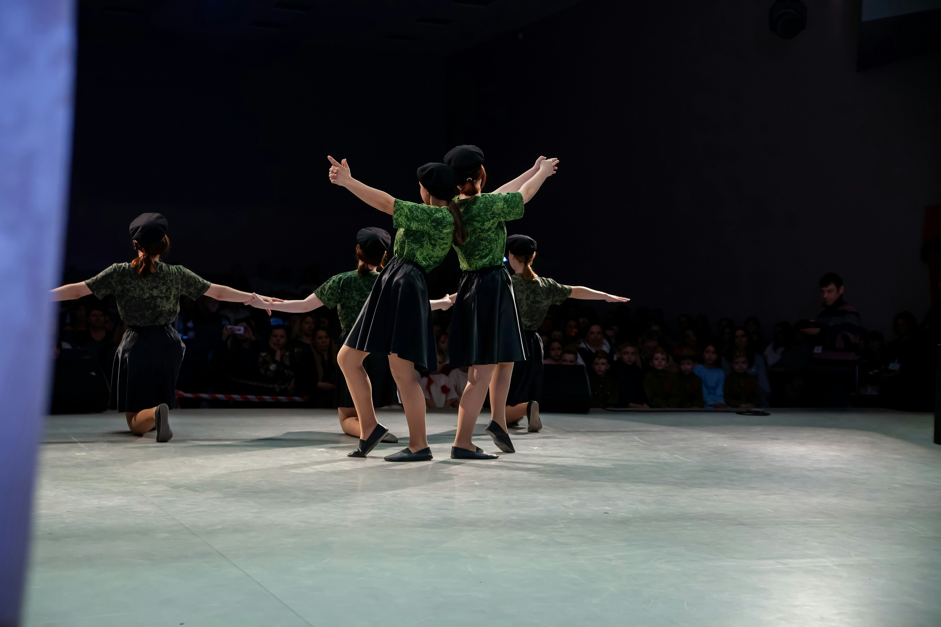 a group of people dancing