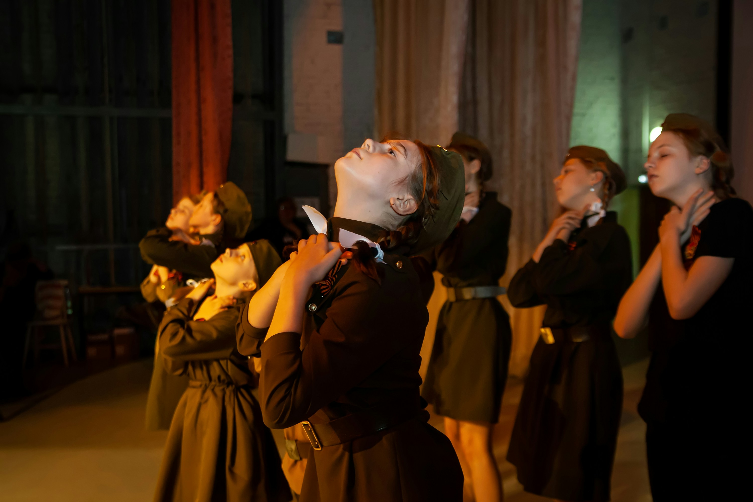 a group of people in clothing