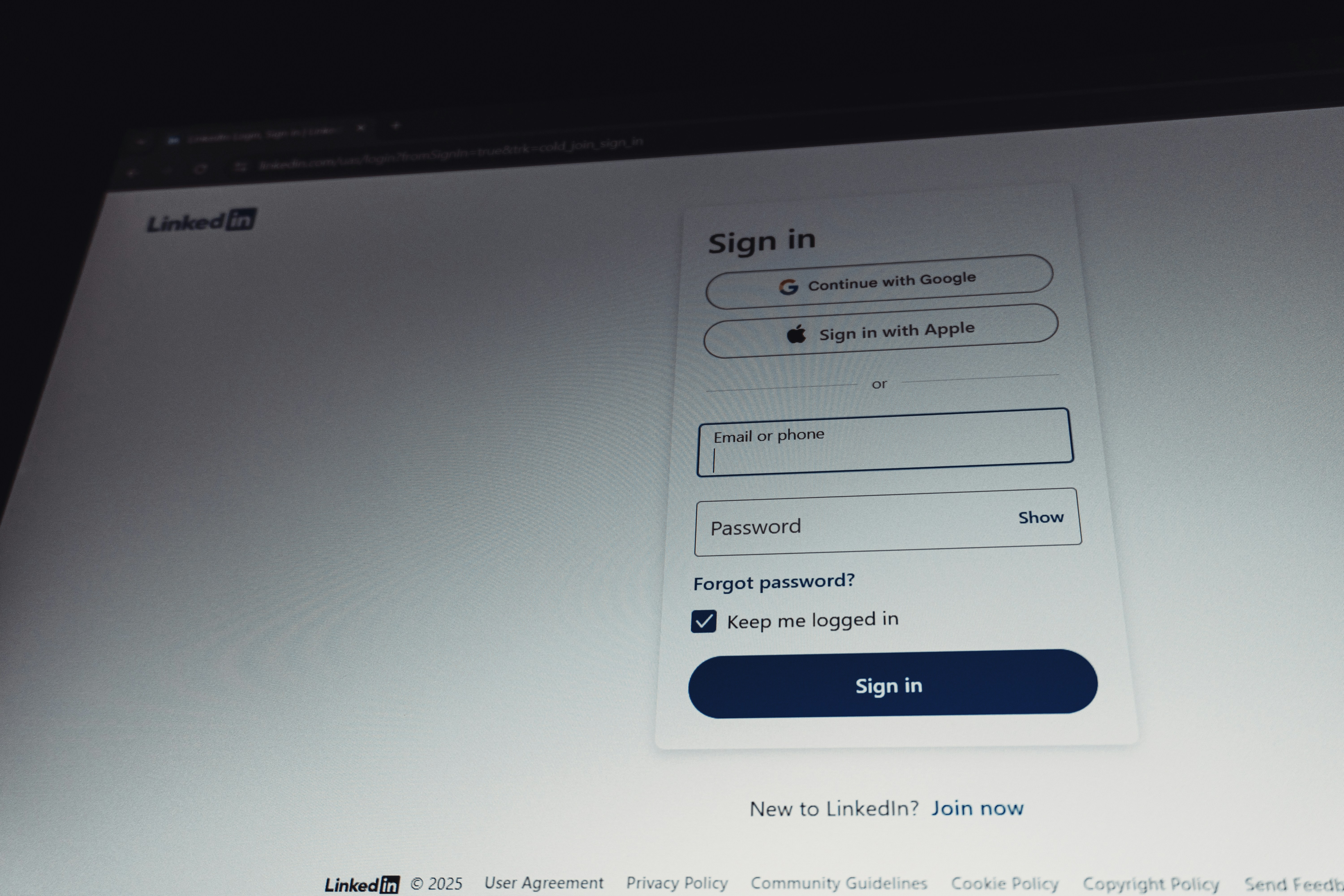 ✅ Conclusion by School Play Scripts Linkedin sign in page with email and password fields.