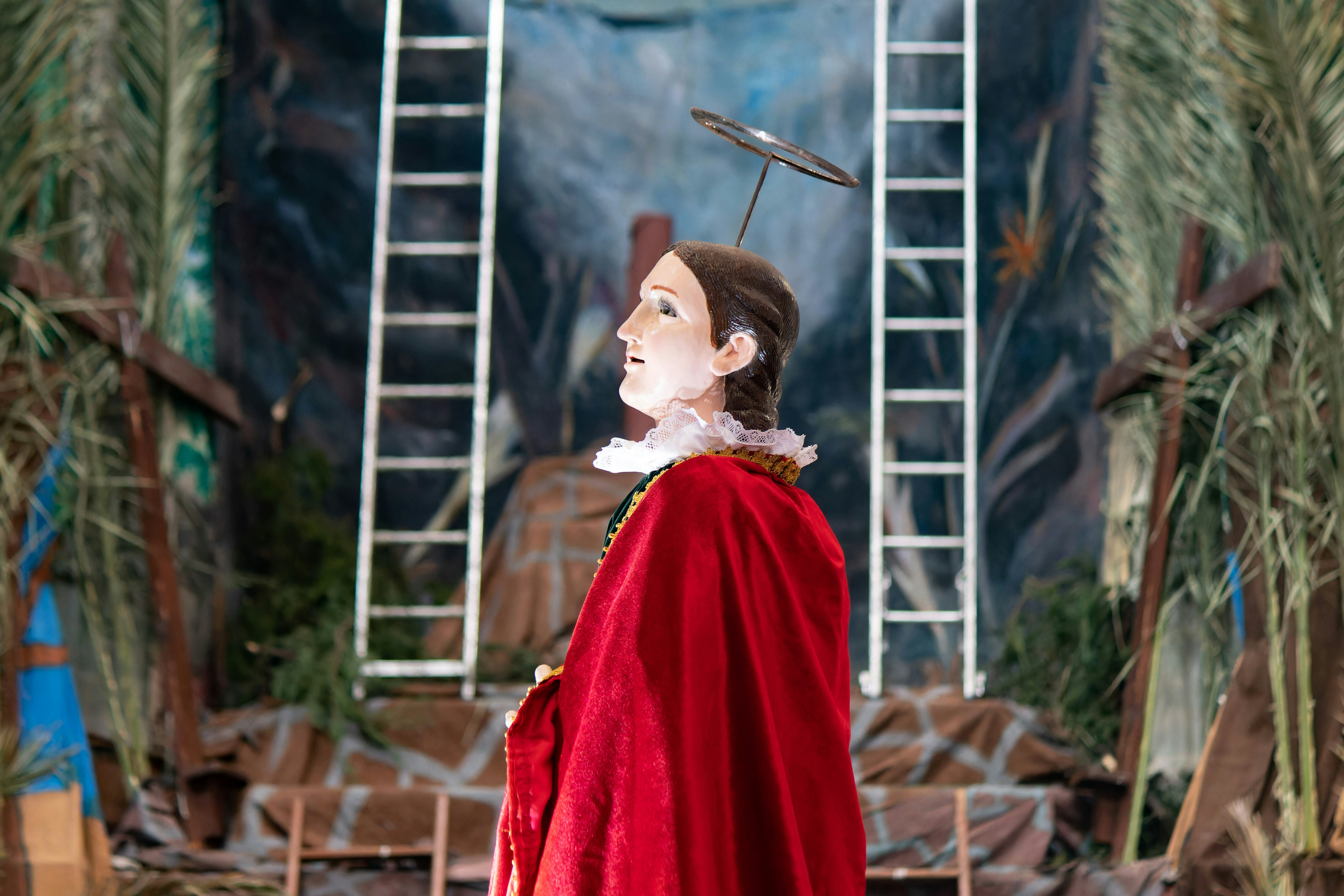 Adapting classic myths for school plays by School Play Scripts a statue of a man in a red cape