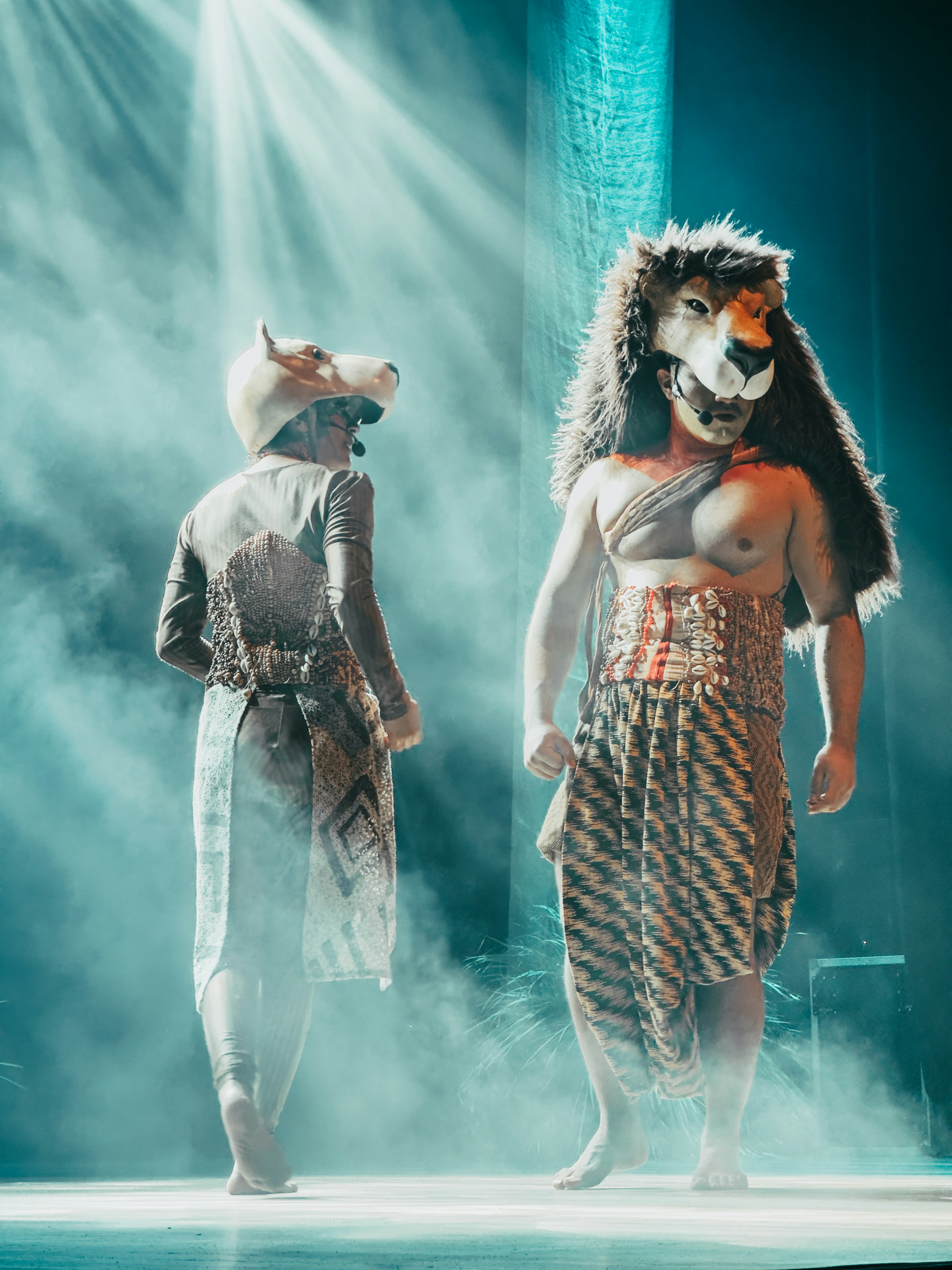 📚 Cross-Curicular Connections: Linking Drama to History, Art, and Literature by School Play Scripts Two performers in animal costumes on stage.