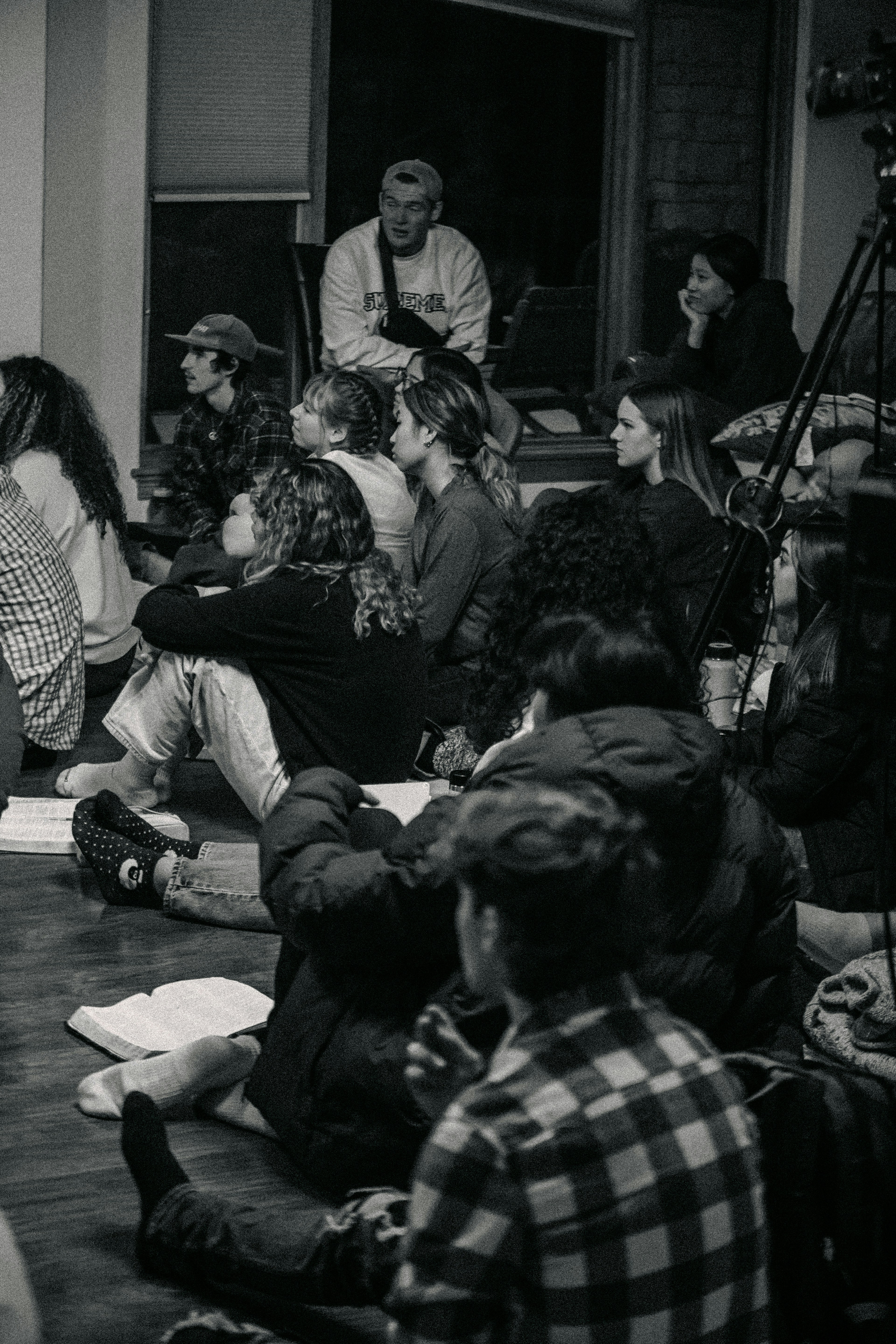 ❓ FAQ by School Play Scripts A group of people sitting on the floor in a room