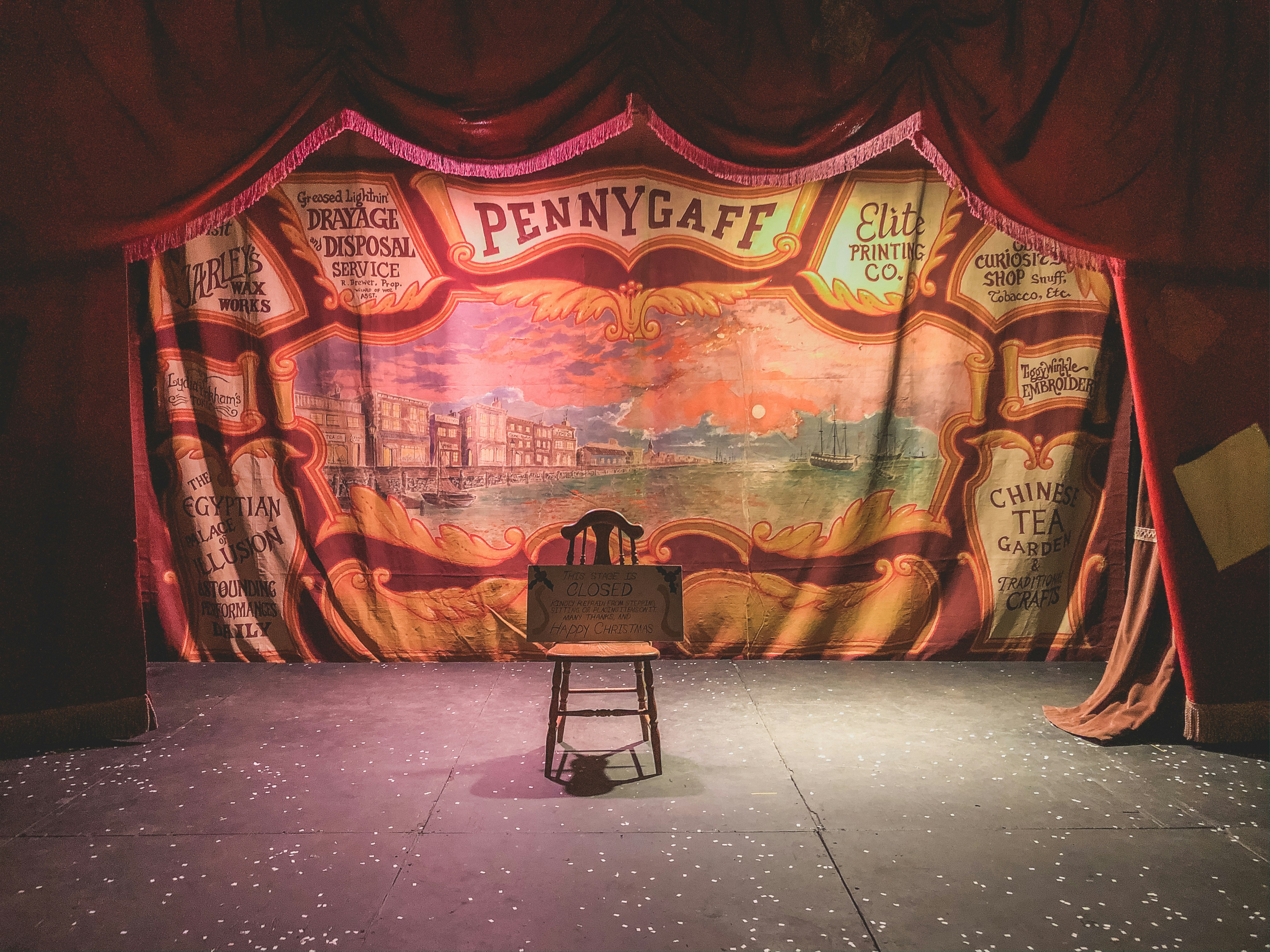 The Dickens Christmas Fair by School Play Scripts empty chair